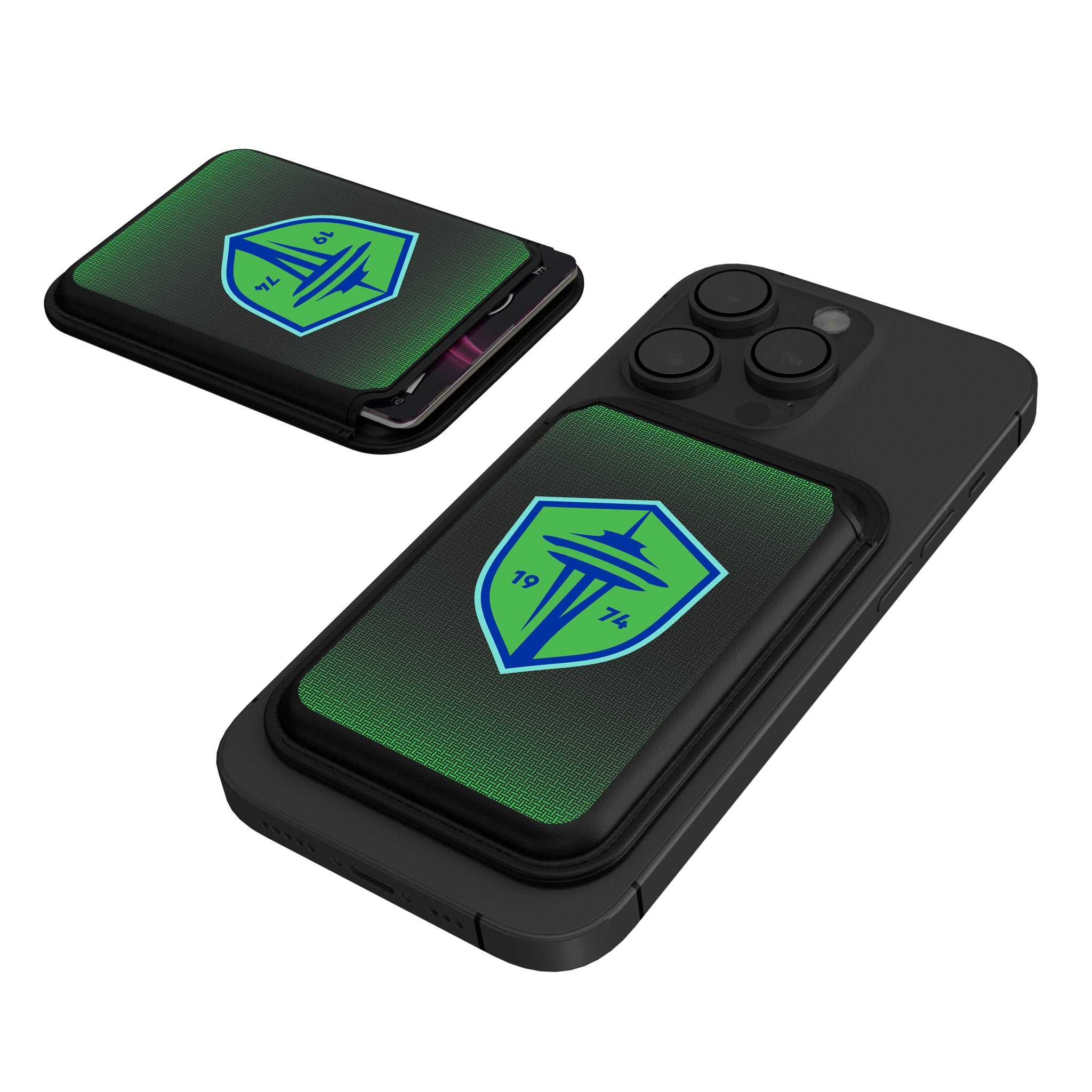 Seattle Sounders FC Linen Black Magnetic Credit Card Wallet