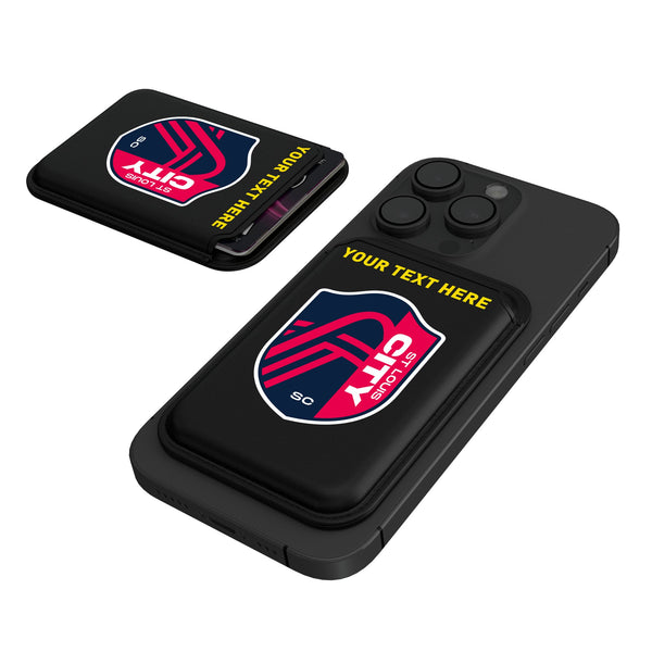 St. Louis CITY SC Personalized Insignia Black Magnetic Credit Card Wallet