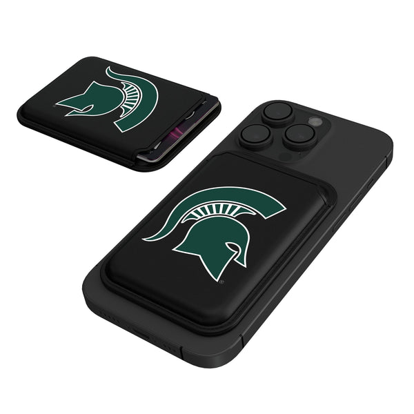 Michigan State University Spartans Insignia Black Magnetic Credit Card Wallet