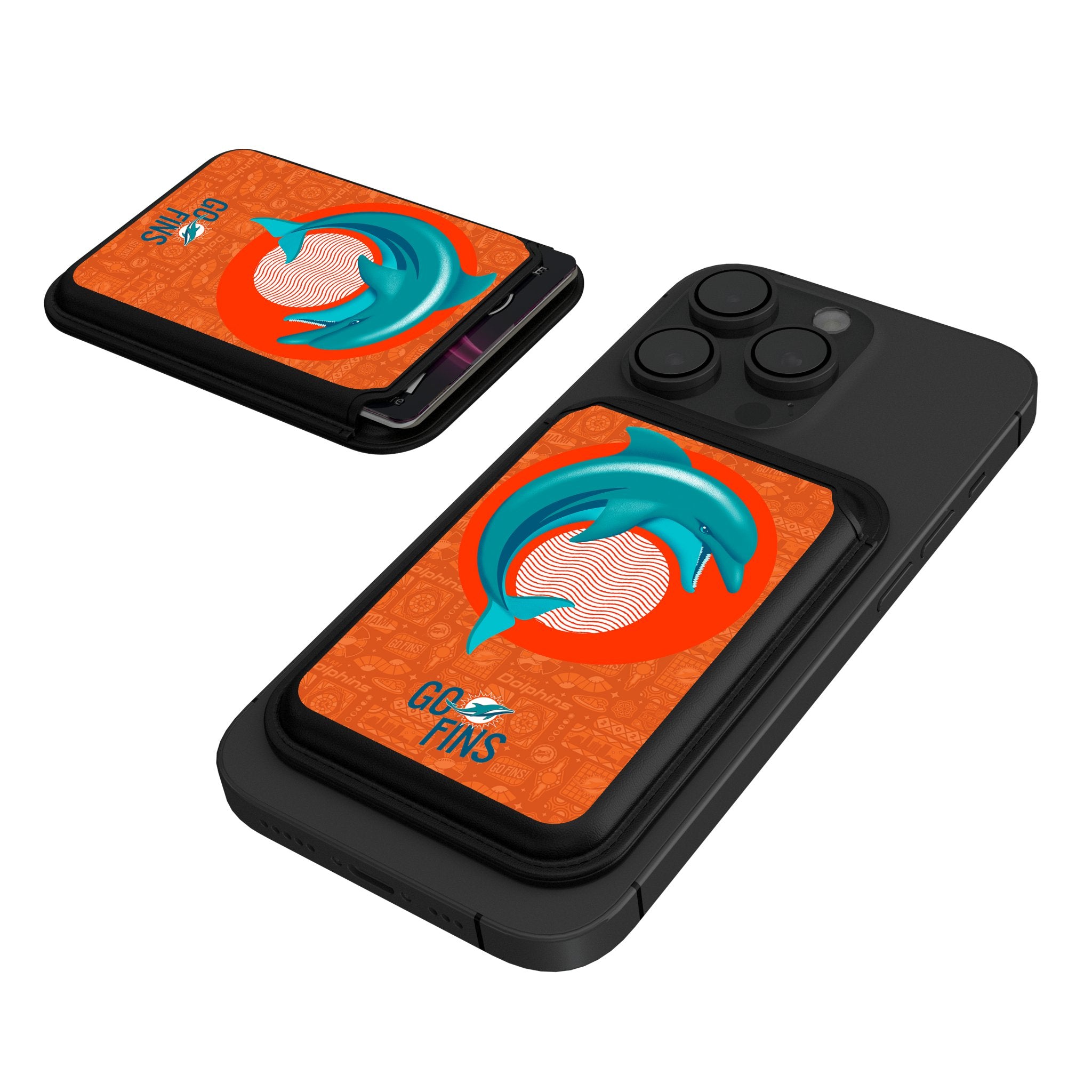 Miami Dolphins 2024 Edition Black Magnetic Credit Card Wallet