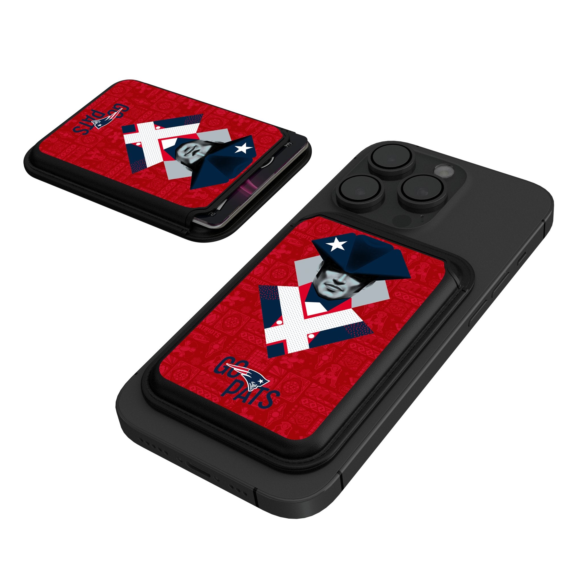 New England Patriots 2024 Edition Black Magnetic Credit Card Wallet