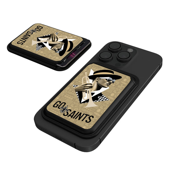 New Orleans Saints 2024 Illustrated Limited Edition Black Magnetic Credit Card Wallet