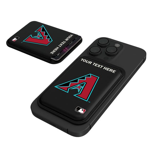 Arizona Diamondbacks Personalized Insignia Black Magnetic Credit Card Wallet