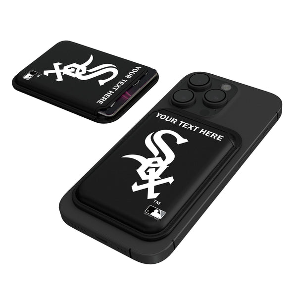 Chicago White Sox Personalized Insignia Black Magnetic Credit Card Wallet