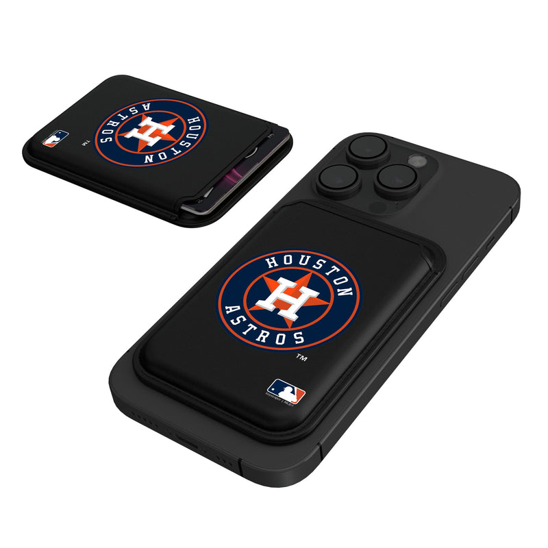 Houston Astros Insignia Black Magnetic Credit Card Wallet