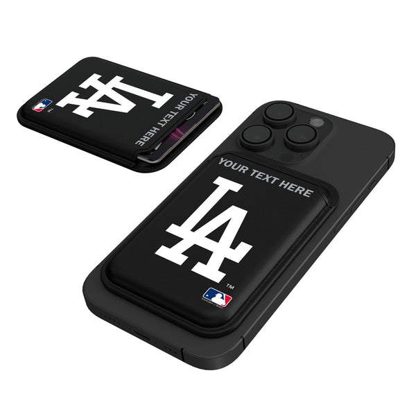 LA Dodgers Personalized Insignia Black Magnetic Credit Card Wallet
