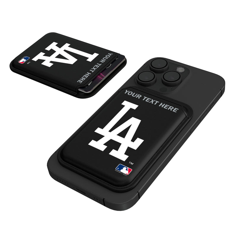 LA Dodgers Personalized Insignia Black Magnetic Credit Card Wallet
