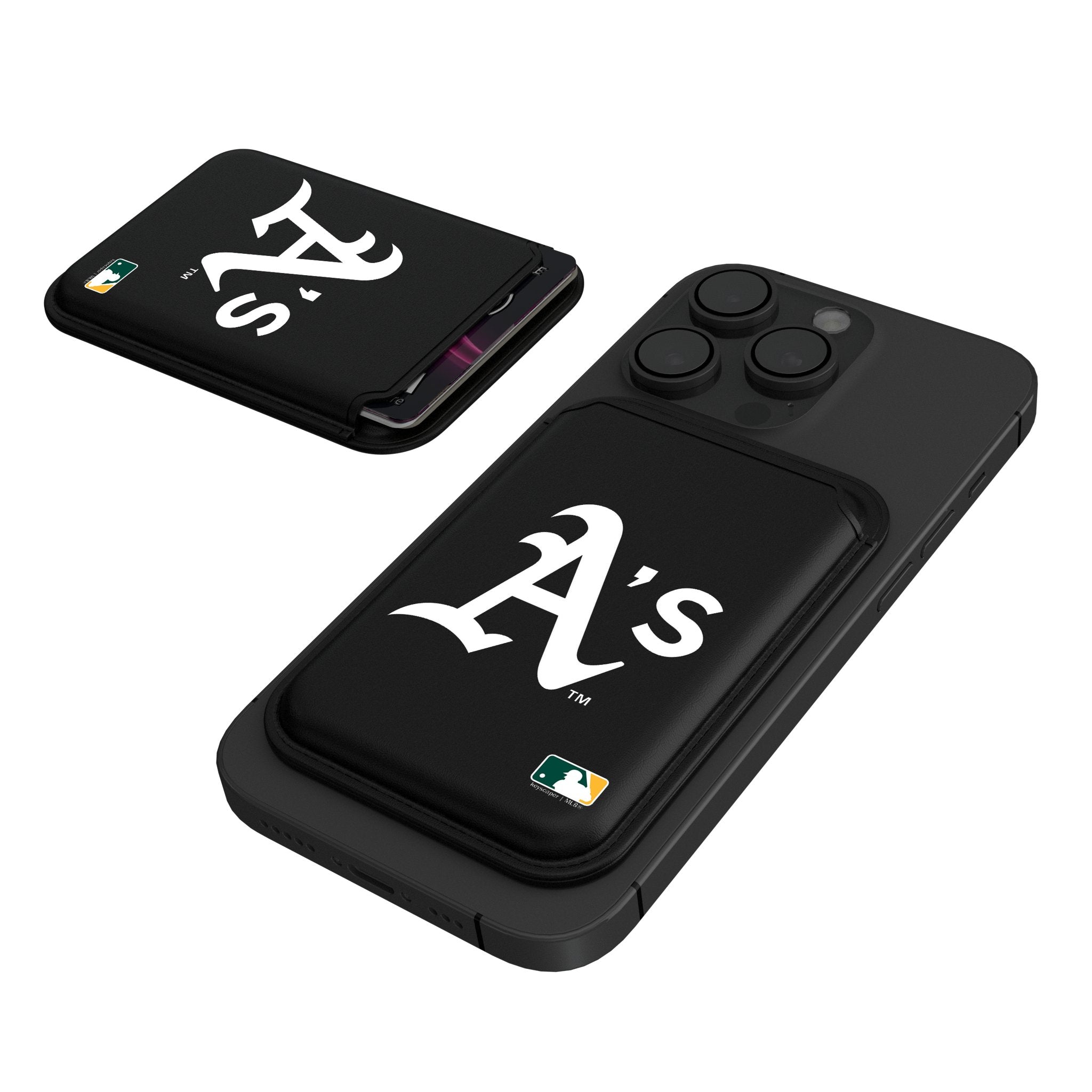 Oakland Athletics Insignia Black Magnetic Credit Card Wallet