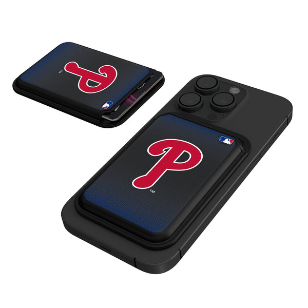 Philadelphia Phillies Linen Black Magnetic Credit Card Wallet