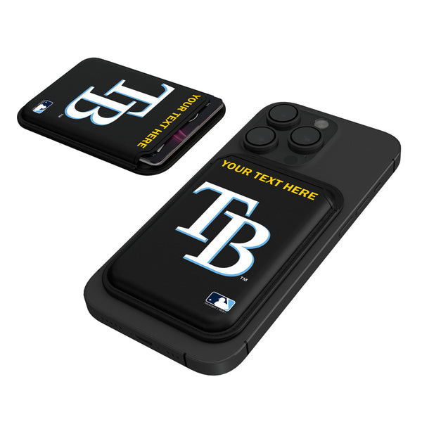 Tampa Bay Rays Personalized Insignia Black Magnetic Credit Card Wallet