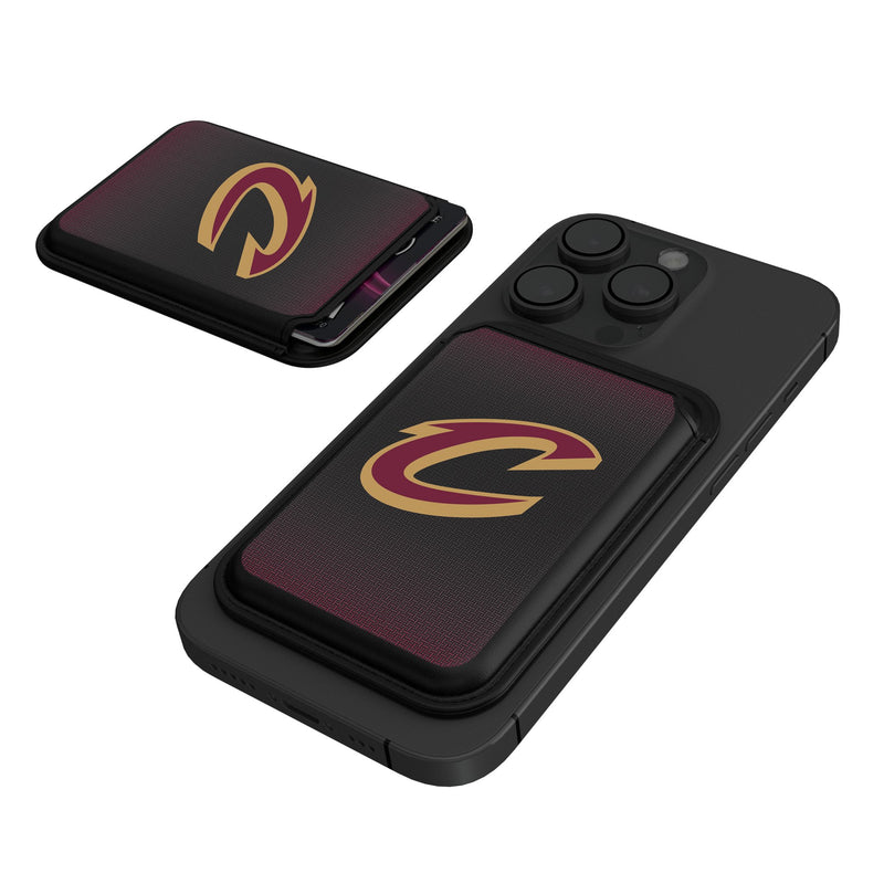 Cleveland Cavaliers Linen Black Magnetic Credit Card Wallet