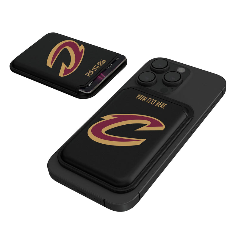 Cleveland Cavaliers Personalized Insignia Black Magnetic Credit Card Wallet