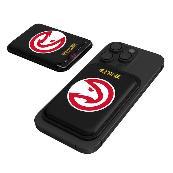 Atlanta Hawks Personalized Insignia Black Magnetic Credit Card Wallet