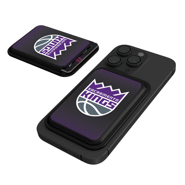 Sacramento Kings Linen Black Magnetic Credit Card Wallet