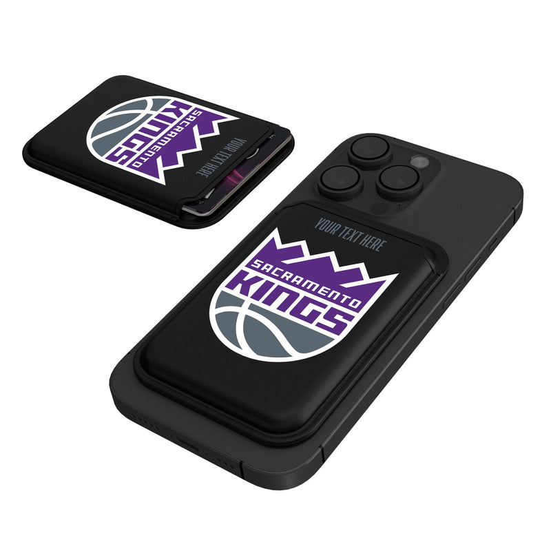 Sacramento Kings Personalized Insignia Black Magnetic Credit Card Wallet
