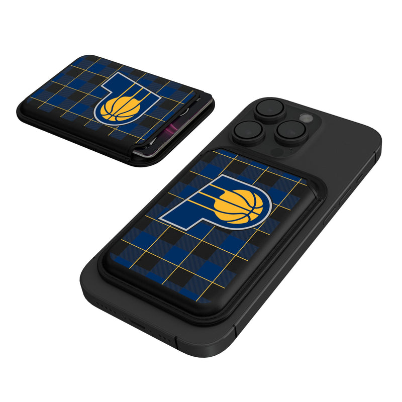 Indiana Pacers Plaid Black Magnetic Credit Card Wallet