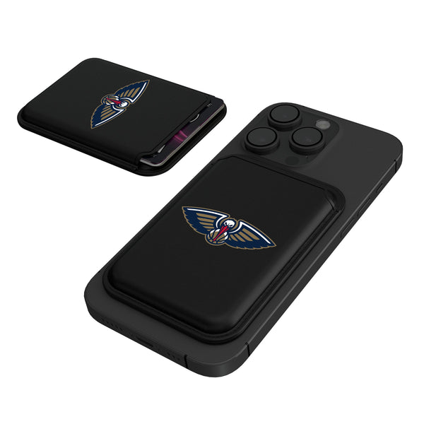 New Orleans Pelicans Insignia Black Magnetic Credit Card Wallet