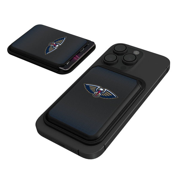 New Orleans Pelicans Linen Black Magnetic Credit Card Wallet