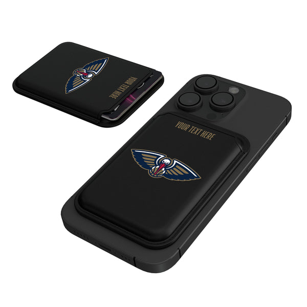New Orleans Pelicans Personalized Insignia Black Magnetic Credit Card Wallet