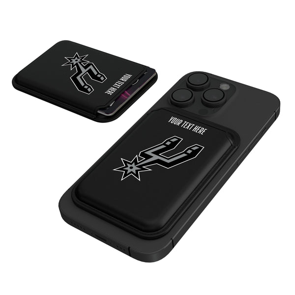 San Antonio Spurs Personalized Insignia Black Magnetic Credit Card Wallet