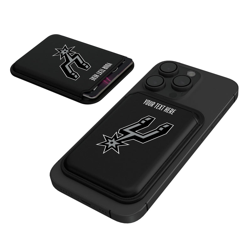 San Antonio Spurs Personalized Insignia Black Magnetic Credit Card Wallet