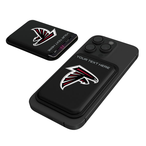 Atlanta Falcons Personalized Insignia Black Magnetic Credit Card Wallet