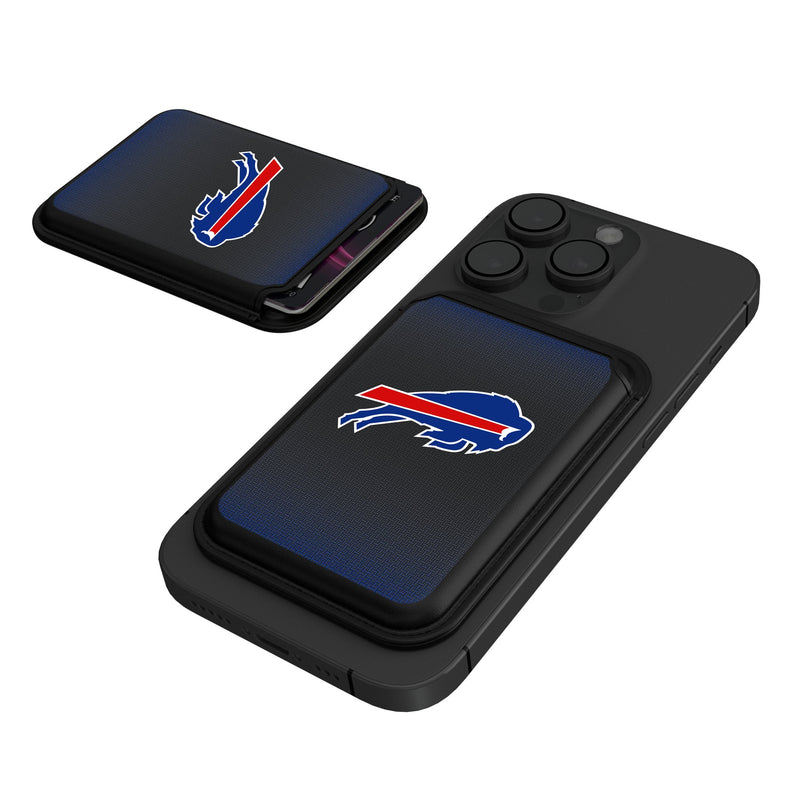 Buffalo Bills Linen Black Magnetic Credit Card Wallet