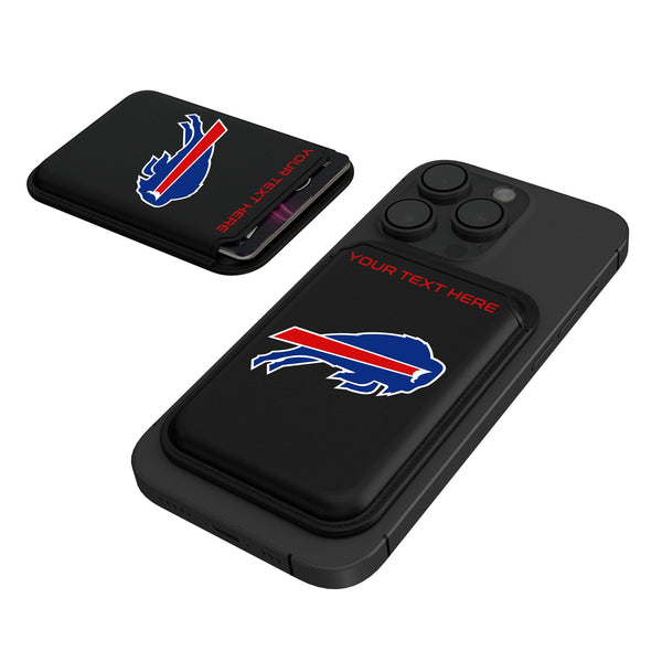 Buffalo Bills Personalized Insignia Black Magnetic Credit Card Wallet
