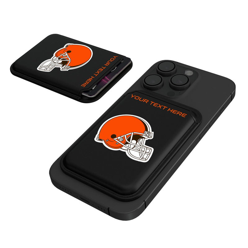 Cleveland Browns Personalized Insignia Black Magnetic Credit Card Wallet