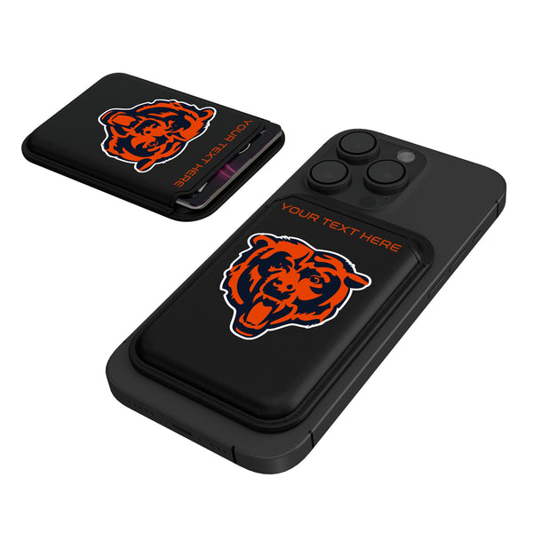 Chicago Bears Personalized Insignia Black Magnetic Credit Card Wallet