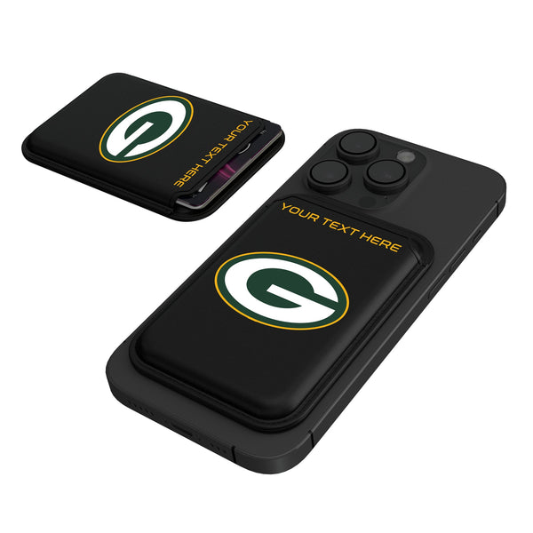 Green Bay Packers Personalized Insignia Black Magnetic Credit Card Wallet