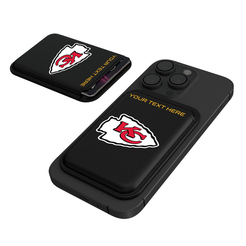 Kansas City Chiefs Personalized Insignia Black Magnetic Credit Card Wallet