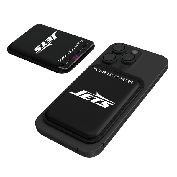 New York Jets Personalized Insignia Black Magnetic Credit Card Wallet