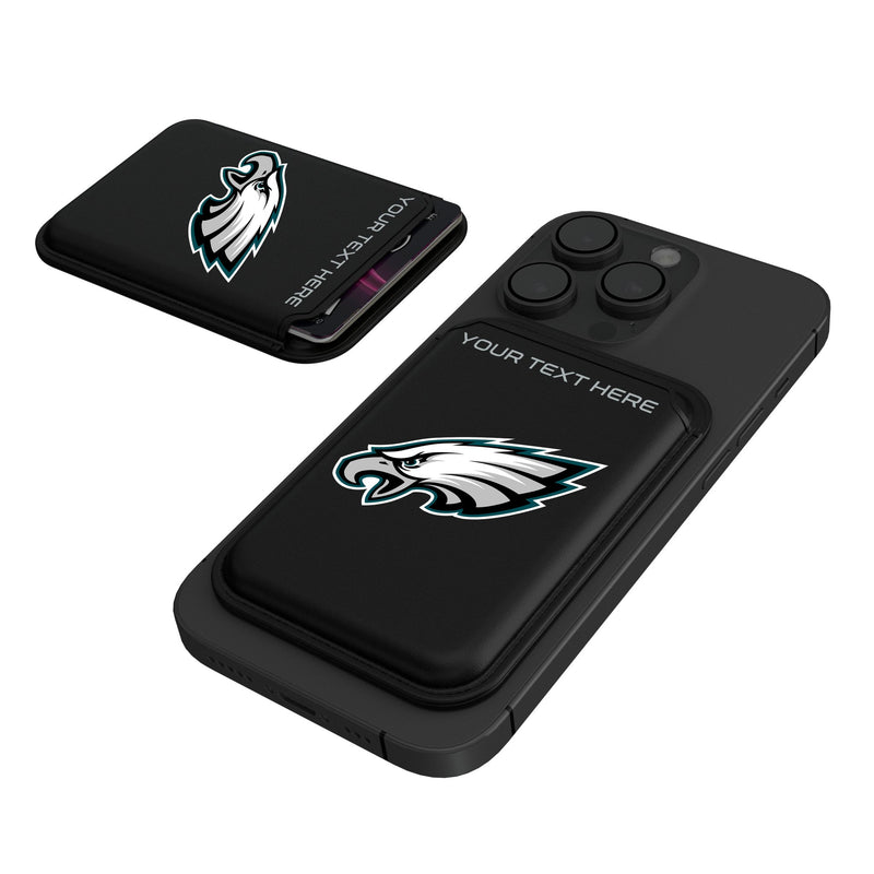 Philadelphia Eagles Personalized Insignia Black Magnetic Credit Card Wallet