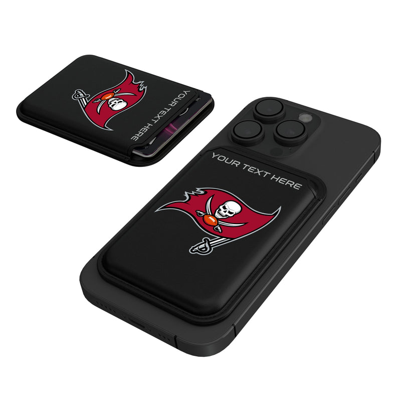 Tampa Bay Buccaneers Personalized Insignia Black Magnetic Credit Card Wallet