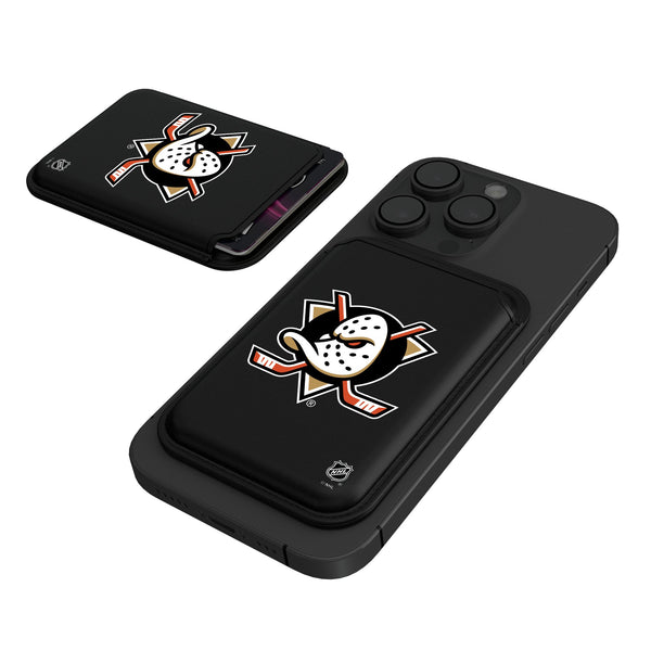 Anaheim Ducks Insignia Black Magnetic Credit Card Wallet