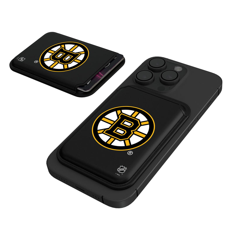 Boston Bruins Insignia Black Magnetic Credit Card Wallet