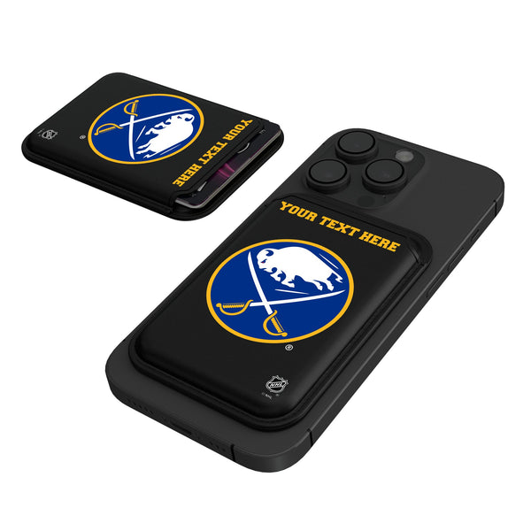 Buffalo Sabres Personalized Insignia Black Magnetic Credit Card Wallet
