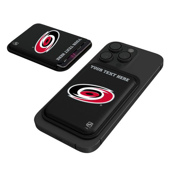 Carolina Hurricanes Personalized Insignia Black Magnetic Credit Card Wallet