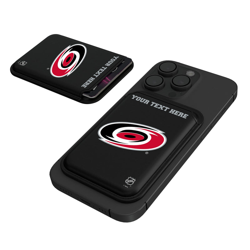 Carolina Hurricanes Personalized Insignia Black Magnetic Credit Card Wallet
