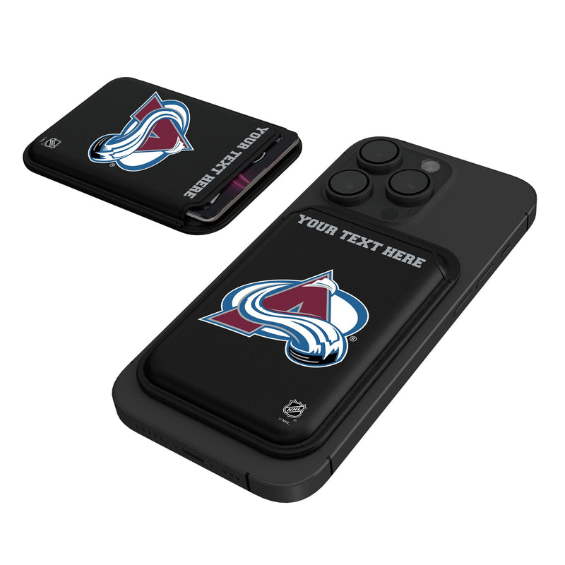 Colorado Avalanche Personalized Insignia Black Magnetic Credit Card Wallet