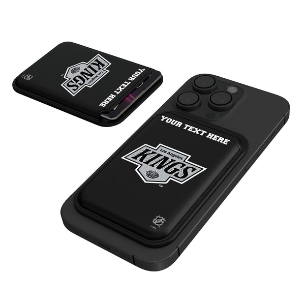 LA Kings Personalized Insignia Black Magnetic Credit Card Wallet