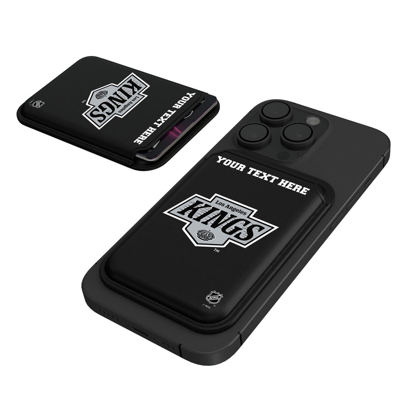 LA Kings Personalized Insignia Black Magnetic Credit Card Wallet