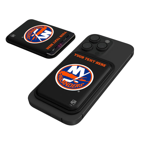 New York Islanders Personalized Insignia Black Magnetic Credit Card Wallet