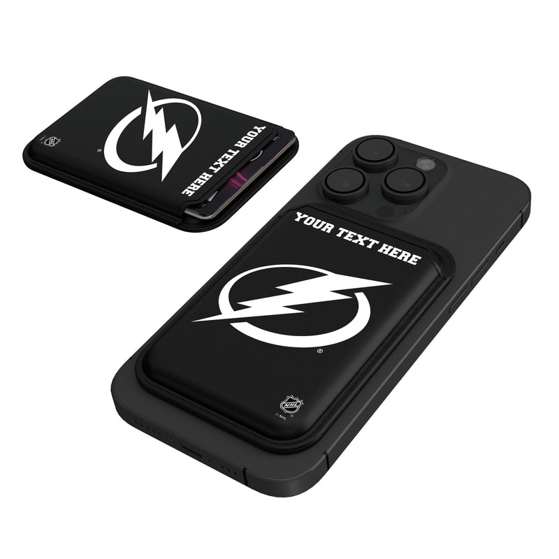 Tampa Bay Lightning Personalized Insignia Black Magnetic Credit Card Wallet