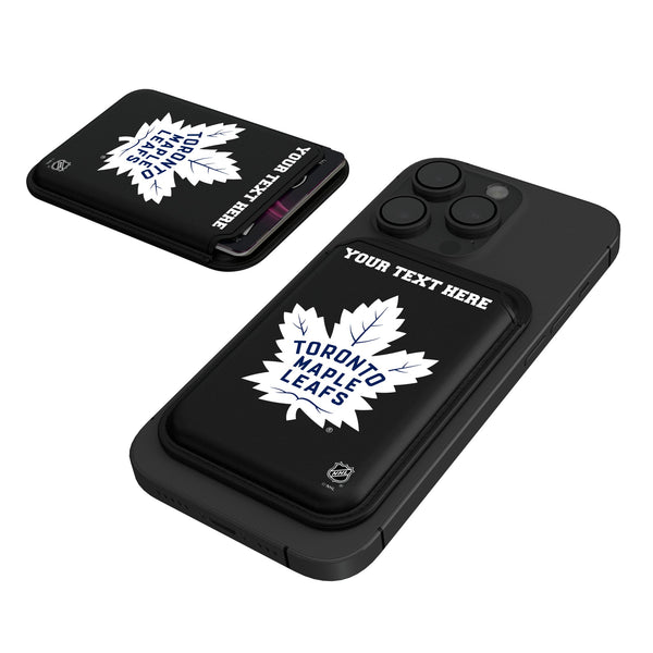 Toronto Maple Leafs Personalized Insignia Black Magnetic Credit Card Wallet
