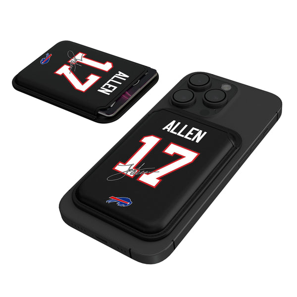 Josh Allen Buffalo Bills 17 Ready Black Magnetic Credit Card Wallet