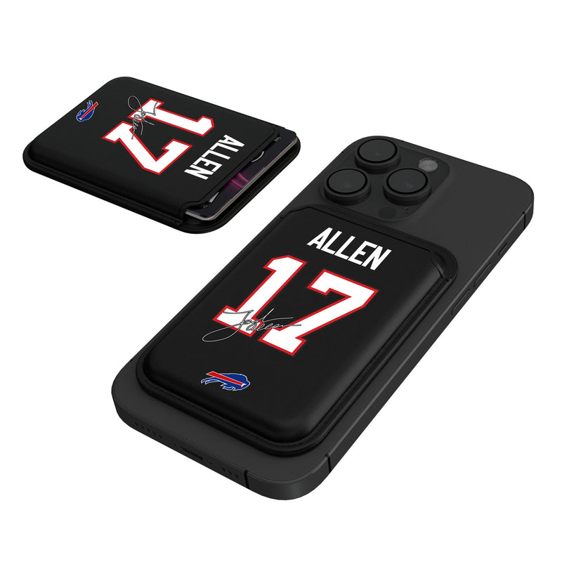 Josh Allen Buffalo Bills 17 Ready Black Magnetic Credit Card Wallet