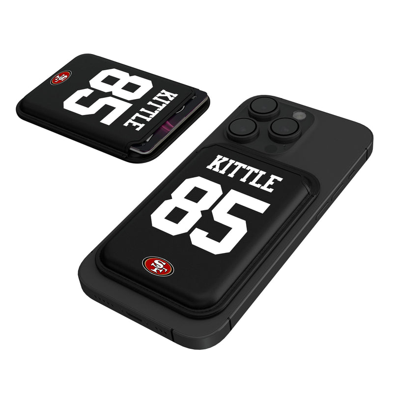 George Kittle San Francisco 49ers 85 Ready Black Magnetic Credit Card Wallet