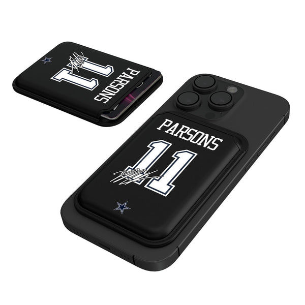 Micah Parsons Dallas Cowboys 11 Ready Black Magnetic Credit Card Wallet